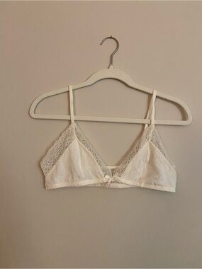 Urban Outfitters White Lace Triangle Bralette